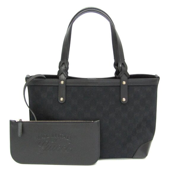 GUCCI Black Leather Tote Bag - Picture 1 of 14